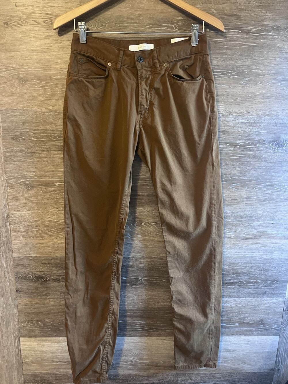 Billy Reid Slim Fit Tan Brown Pants Mens Size 28 Chino